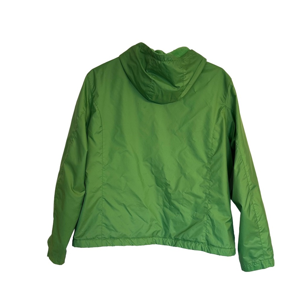Denver Hayes Bright Green Windbreaker Bomber Jacket with Hood. Size XL - Picture 4 of 11